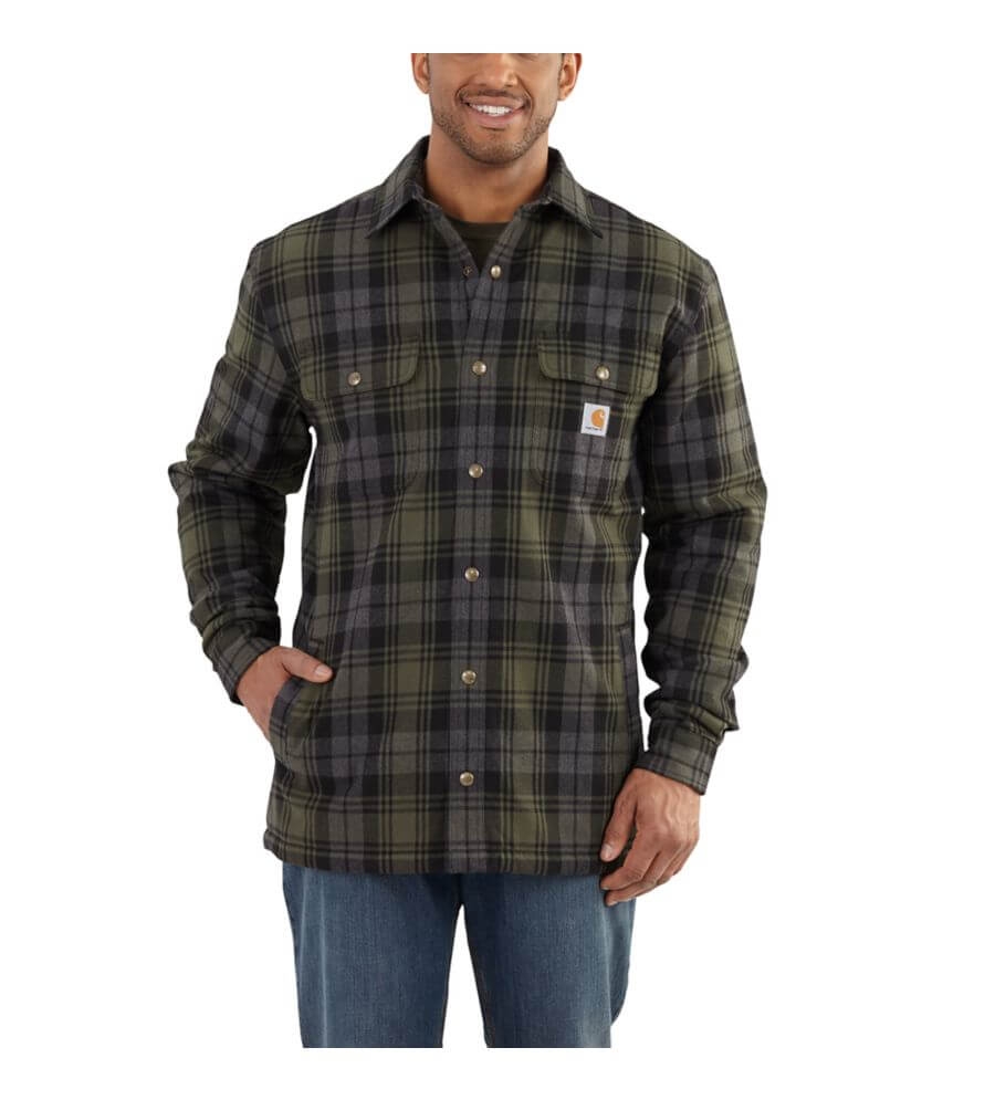 Regular and Big /& Tall Sizes Carhartt Mens Hubbard Sherpa Lined Shirt Jacket