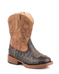 Roper® Kids' Infant Ostrich Cowboy Cool Boots