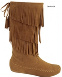 Just 1 Time® Ladies' 3 Tired Fringe Moccasin