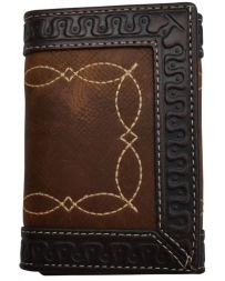 3D Belt Company® Men's Chocolate Trifold Wallet