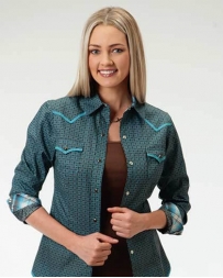 Roper® Ladies' LS Snap EX-Geo Print Shirt Plus Size