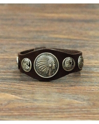 Younique® Ladies' Indian Head Leather Bracelet