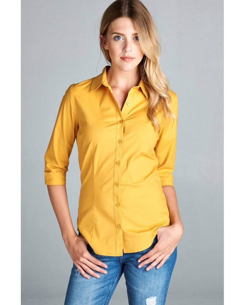 mustard yellow shirt womens