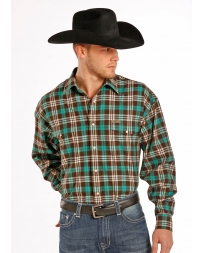 Powder River Outfitters Men's Long Sleeve Snap Plaid