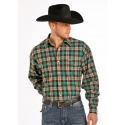 Powder River Outfitters Men's Long Sleeve Snap Plaid