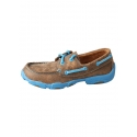 Twisted X® Kids' Bomber and Neon Blue Driving Moccasin