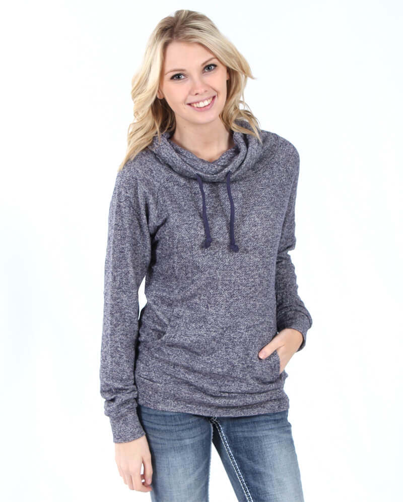 ladies funnel neck jumpers