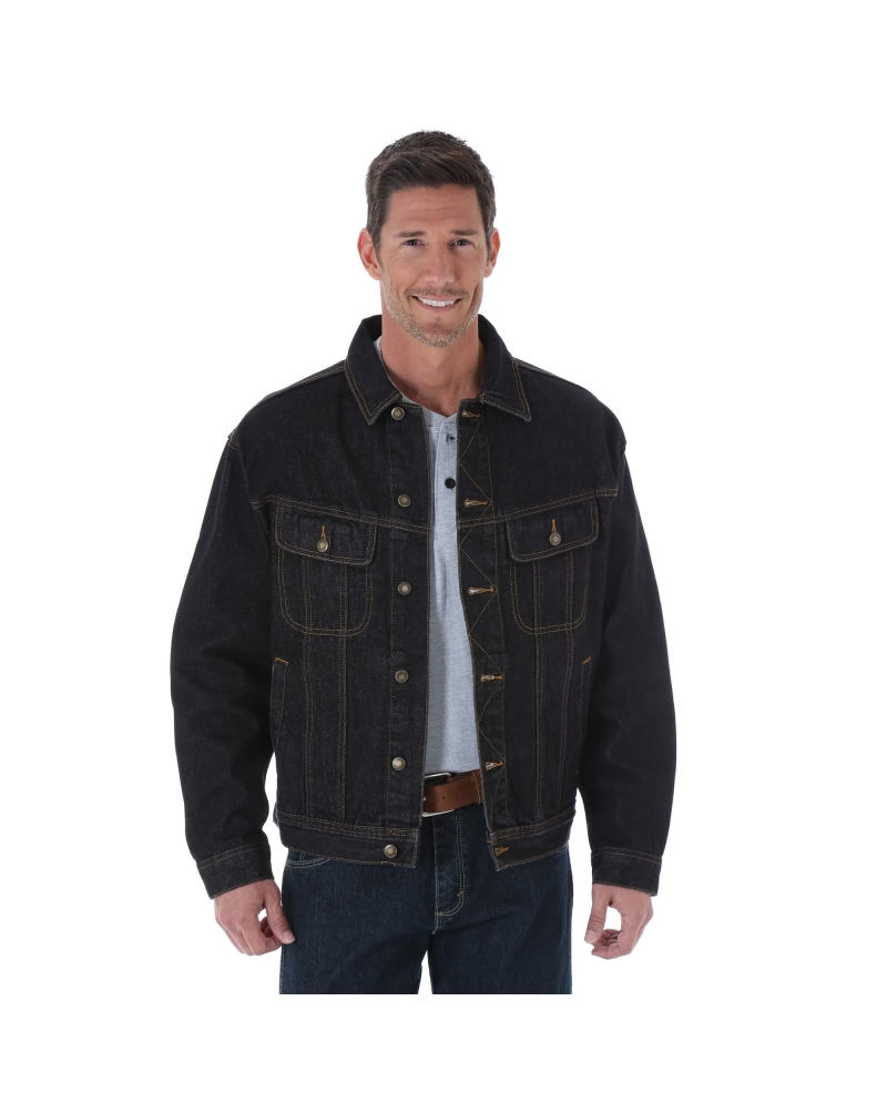 black wrangler denim jacket