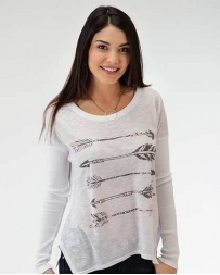 Roper® Ladies' LS Embroidery Print Knit Top
