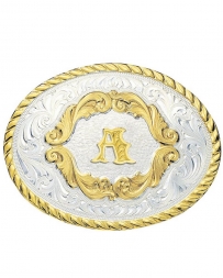 Montana Lifestyles® Small Initial A-Z Gold Filigree Western Belt Buckle (5000)