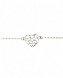 Montana Silversmiths® Ladies' Petite Heart's Flame Lattice Bracelet