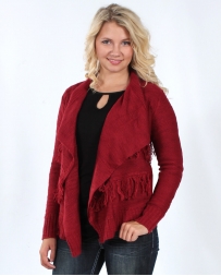 Derek Heart® Ladies' Open Front Fringe Cardigan