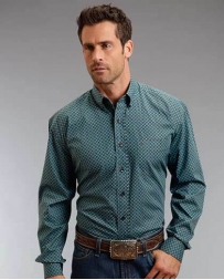 Stetson® Men's LS Button One Pocket Print Shirt
