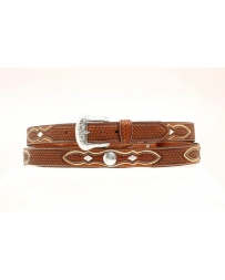 Nocona® Men's Brown Leather Concho Belt