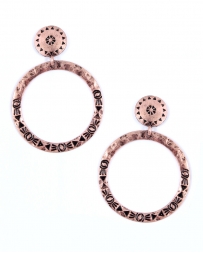Cindy Smith® Ladies' Copper Circle Drop Earrings