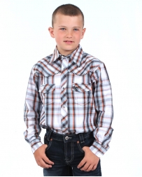 Cowboy Hardware® Boys' Long Sleeve Stitch Plaid Shirt