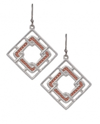 Montana Silversmiths® Ladies' Interlocking Square Earrings