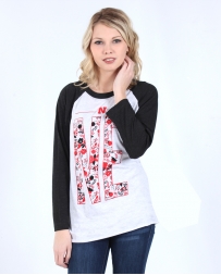 OCJ® Ladies' Nebraska Floral Tee