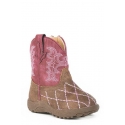 Roper® Girls' Pink Diamond Stitch Boots - Infant