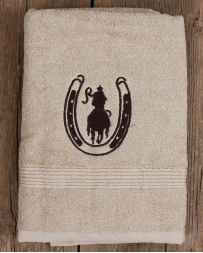 Western Moments® Rider & Horseshoe Bath Towel