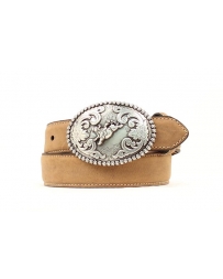 Nocona® Boys' Leather Bucking Bull Belt