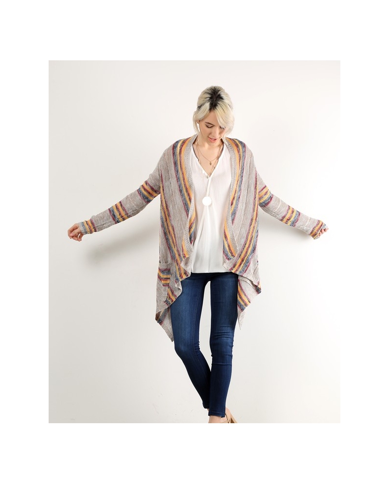 ladies striped cardigan