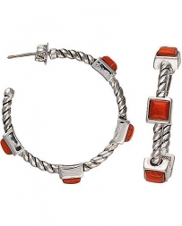 Montana Silversmiths® Ladies' Redstone Pebble Hoops