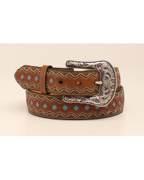 Ariat® Ladies' Zig Zag Turq Diamond Belt