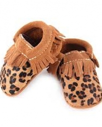 First Step® Girls' Tan Leopard Moc