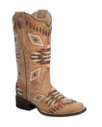 Corral Boots® Ladies' Aztec Pattern SQ Toe