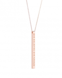 MantraBand® Ladies' She Believe She could Rose Gold Necklace