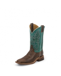 Justin® Boots Men's Bent Rail Austin Turquoise Boots