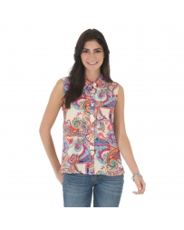 Wrangler® Ladies' Paisley Button Tank