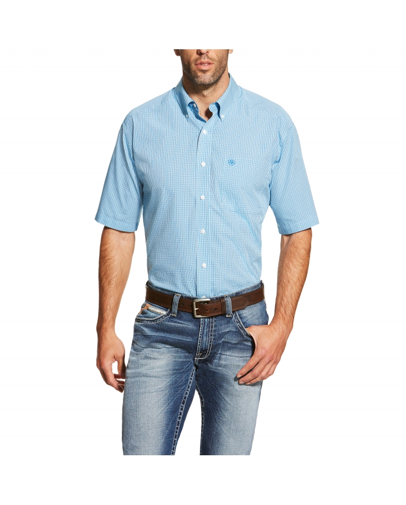 Ariat Men S Wrinkle Free Inwood Short Sleeve Shirt Fort Brands