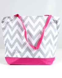 C & K Import Designs® Ladies' Grey and Pink Tote
