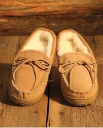 Old Friend® Ladies' Sheepskin & Suede Slippers - Loafer