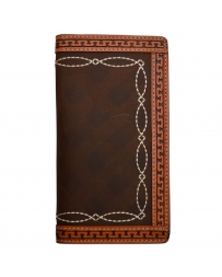 3D Belt Company® Men's Brown Western Rodeo Wallet
