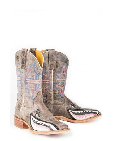 beige shark boots