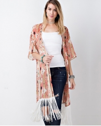 Younique® Ladies' Aztec Fringe Kimono