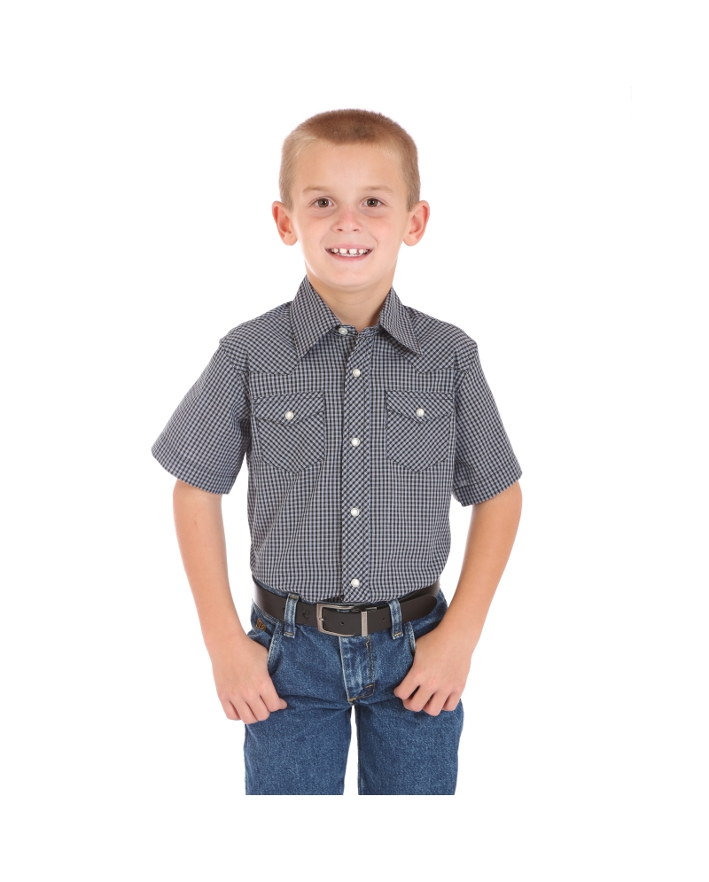 Wrangler® Boys' Short Sleeve Assorted Plaid Shirt - Fort Brands