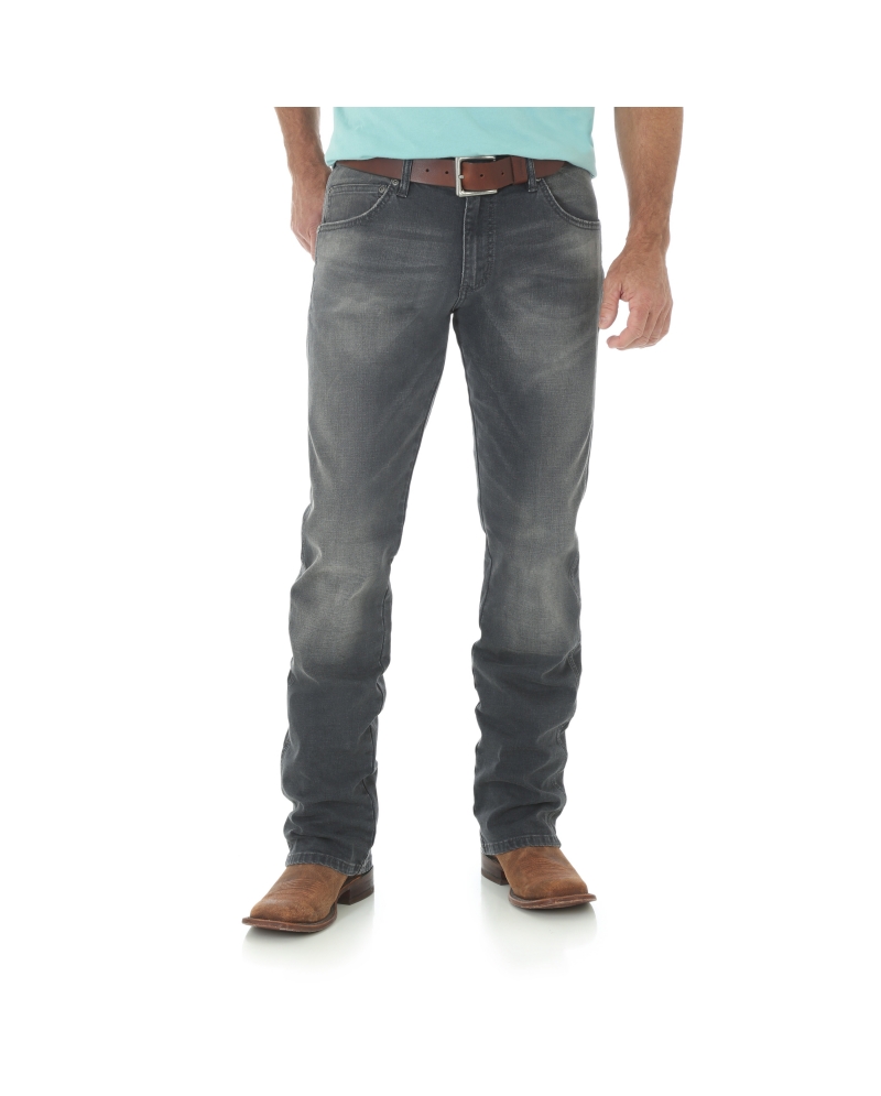 Wrangler Retro® Men's Grey Denim Slim Straight Jeans - Tall - Fort Brands