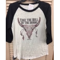 Cowgirl Tuff® Ladies' Take The Bull By The Horn Baseball Tee