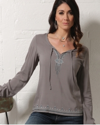 Cruel® Ladies' Chiffon Aztec Top