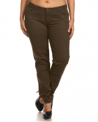 Younique® Ladies' Curvy Brown Skinny Jeans