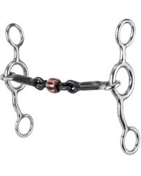 " Smooth Dogbone Snaffle with Copper Roller 5 Cheeks 5 Mouth Bit