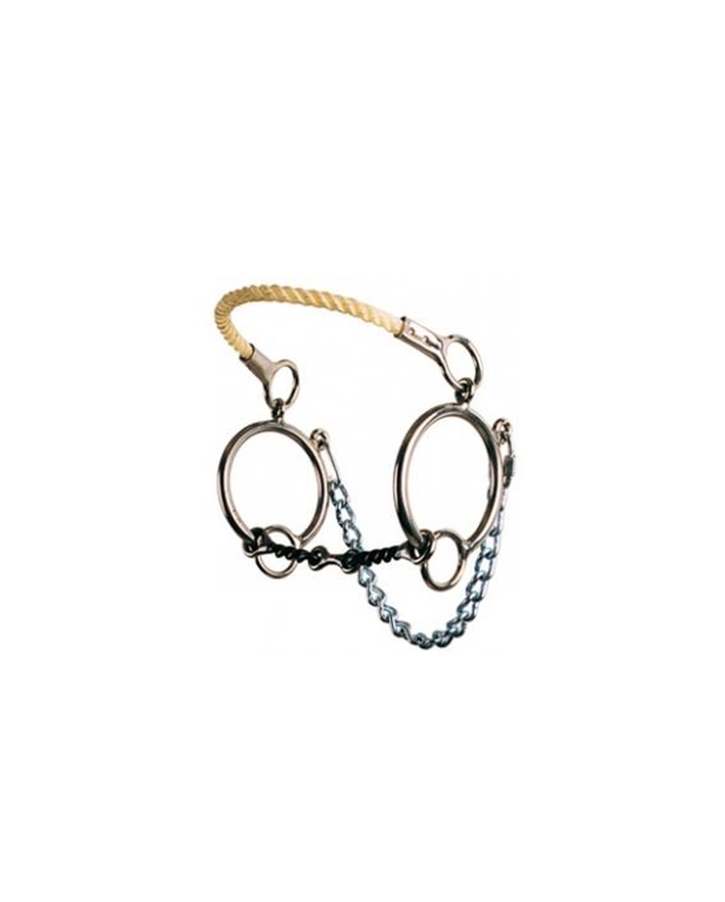 Rope Nose/Twisted Dogbone Gag Combo Bit 