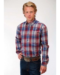 Roper® Men's Long Sleeve Button Front Plaid Shirt