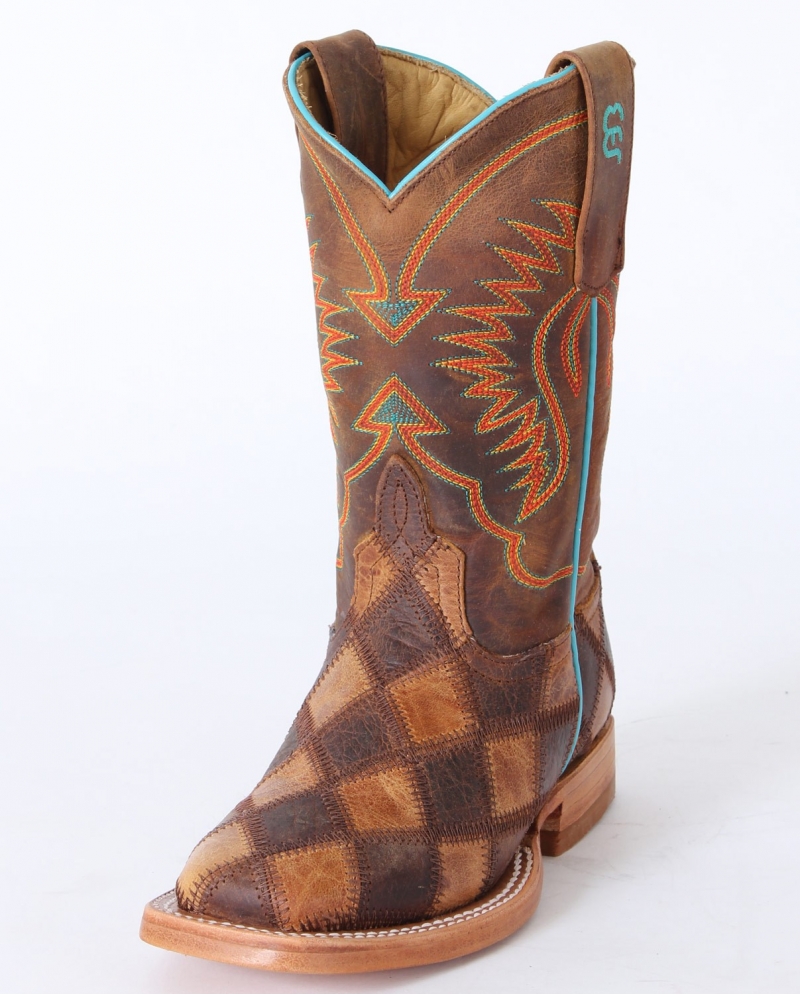 patchwork cowboy boots