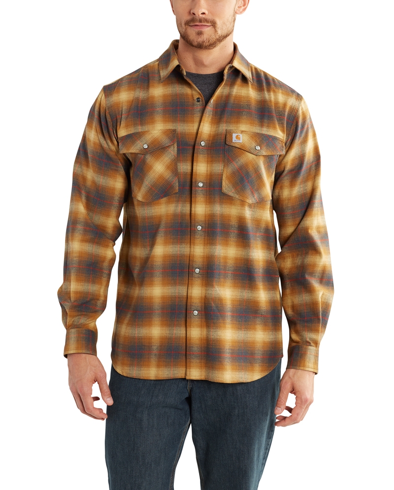 Carhartt Men S Rugged Flex Hamilton Snap Front Plaid Shirt
