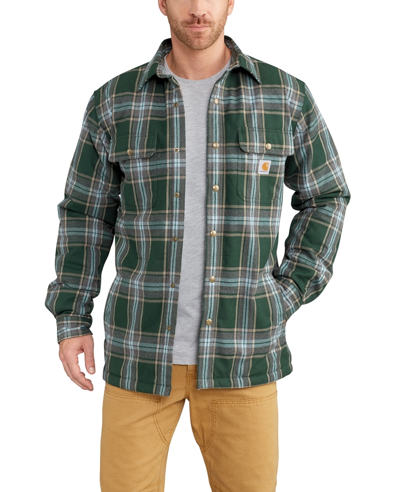 mens flannel fleece lined jacket